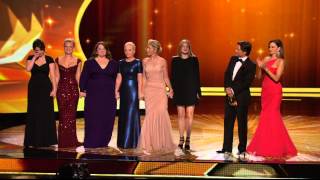 Melissa McCarthy wins an Emmy at the 2011 Primetime Emmy Awards [upl. by Areht]