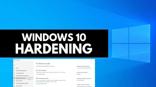 Windows 10 Hardening [upl. by Notsirhc]