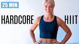 25 MIN HARDCORE HIIT WORKOUT  full body workout  no equipment  intense [upl. by Cutlor543]