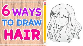 ☆ HOW TO DRAW 6 HAIRSTYLES  Easy Tutorial ☆ [upl. by Yuria909]