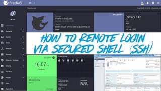 FreeNAS 112  How to Remote login via Secured Shell SSH [upl. by Nyletak43]