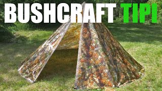 Bushcraft DIY Tarp Tipi Teepee  Bushcraft Heroes [upl. by Adnouqal98]