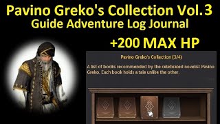 Pavino Grekos Collection Volume 3 Book 9 Adventurer Log Journal Old Moon BDO Black Desert Online [upl. by Aseret]