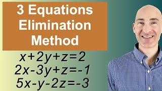 Solving Systems of 3 Equations Elimination [upl. by Tihom]