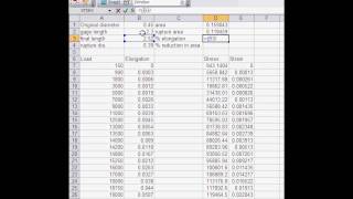 E percent elongation and reduction in area calculations [upl. by Irollam]