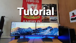 How To Connect Two Monitors To One PC  Tutorial [upl. by Tonjes]