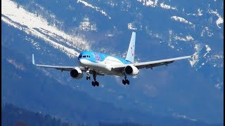 Incredible Plane Spotting at Innsbruck Airport  230319 [upl. by Ahsiekat]