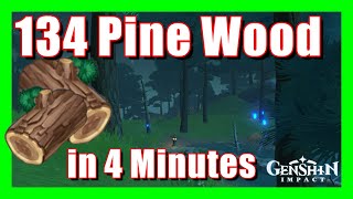 134 Pine Wood in 4 Minutes  Material Farm  Genshin Impact  How to Farm [upl. by Eniloj633]