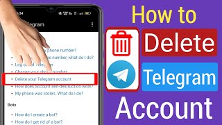 How to Delete Telegram Account Permanently 2023 Update [upl. by Catton]