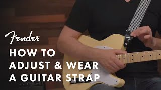 How To Wear a Guitar Strap  Fender [upl. by Vasili641]