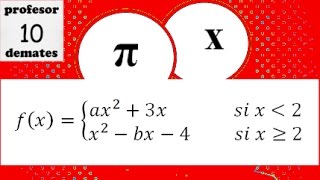 Derivabilidad de una función con parámetros ejercicios 02 [upl. by Ignatius48]