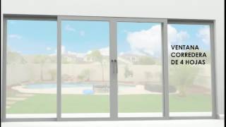 VENTANA CORREDERA 4 HOJAS PVC [upl. by Aimil]