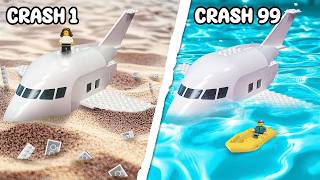 I CRASHED the BIGGEST LEGO PLANE  10 vs 1000 pieces LEGO CRASH [upl. by Arbua]