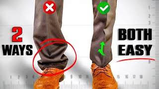 How To Hem Your Dress Pants AT HOME  DIY Tailoring [upl. by Aneral]