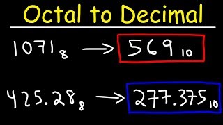 Octal to Decimal Conversion [upl. by Droffig]