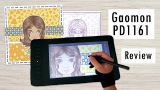 GAOMON PD1161 Graphic Tablet Pen Display Review and Demo A Compact Artist Drawing Monitor [upl. by Yt994]