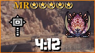 MHW Iceborne PC  MR5★ Seething Bazelgeuse Solo Hammer  412  TA Rules [upl. by Saxen]