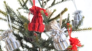 Winterse mutsjes maken voor in je kerstboom DIY [upl. by Adara]