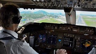 KLM Martinair 747400F  Landing Madras India  Cockpit View [upl. by Benioff891]