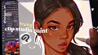 🤍Sketch with me clip studio paint review [upl. by Jarib]