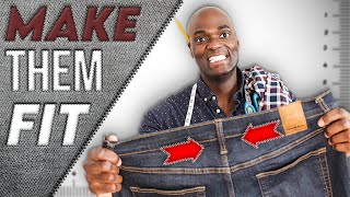 How To SLIM The Waist Of Your Jeans BEGINNER FRIENDLY [upl. by Euhc4]