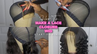 How To Make A Lace Closure Wig For BEGINNERS  VERY DETAILED  Ishowbeauty [upl. by Drahcir]