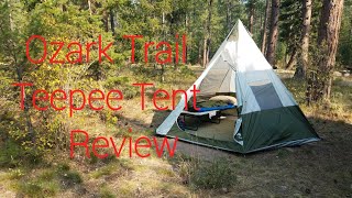 OZARK TRAIL TEEPEE TENT REVIEW [upl. by Hukill875]