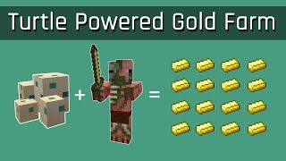 Turtle Powered Gold Farm Simplest Possible  Minecraft 113 [upl. by Llertnor]