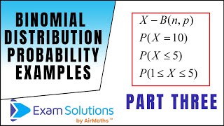 Binomial Distribution examples  ExamSolutions [upl. by Anaerdna]