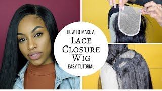 Tutorial How To Make a Full Lace Closure Wig Beginner Friendly [upl. by Nomi]