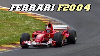 Ferrari F2004  screaming V10 flatout at Spa [upl. by Auqemahs426]