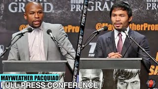 FLOYD MAYWEATHER VS MANNY PACQUIAO FULL PRESS CONFERENCE amp FACE OFF VIDEO  LOS ANGELES [upl. by Enidan]