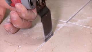 Regrouting A Bathroom Floor [upl. by Vatsug]