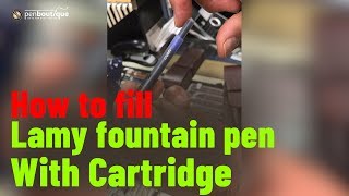 How to use Lamy cartridge in Lamy fountain pen [upl. by Avril]