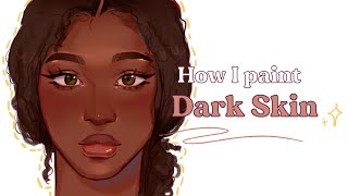 HOW I PAINT DARK SKIN👩🏾✨ [upl. by Akinoj129]