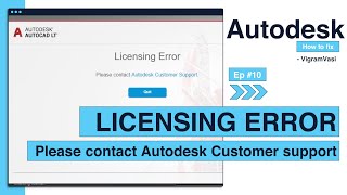 License error when launching Autodesk Product  Ep 10 [upl. by Aknayirp]