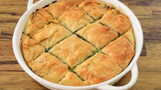 Greek Spinach Pie Recipe Spanakopita [upl. by Acirretal439]