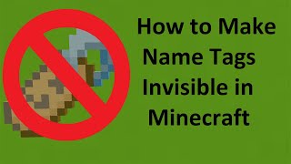 How to Make Name Tags Invisible in Minecraft [upl. by Airuam]