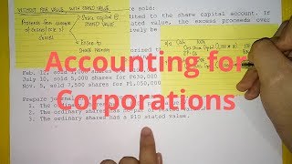 Accounting for Corporations  Share Capital [upl. by Henriette]