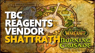 Reagents Vendor Shattrath Location WoW TBC Classic [upl. by Harrison437]