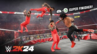 New Super Finishers in WWE 2K23 Custom Moves [upl. by Ploch]