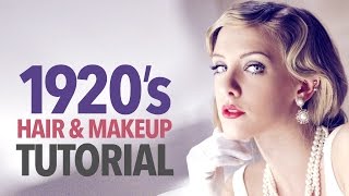 1920s makeup amp hair tutorial [upl. by Anele]