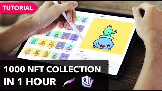 Drawing Tutorial  NFT Collection with Procreate [upl. by Bailey]