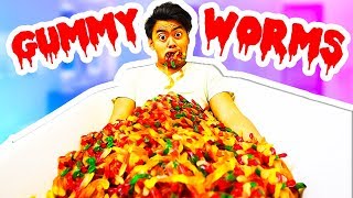 GUMMY WORM BATH CHALLENGE [upl. by Eerdna]