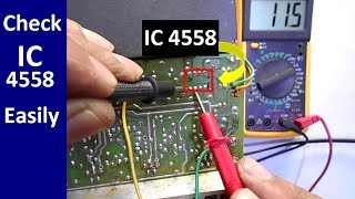 How To Check IC with Multimeter Very EASILY  IC 4558 [upl. by Larrej]