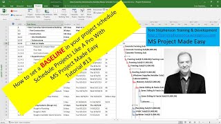 How to set a BASELINE in your MS Project Schedule Tutorial 13 [upl. by Cornew]