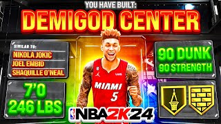 THE 1 INSIDE CENTER BUILD IN NBA 2K24 [upl. by Aikram]