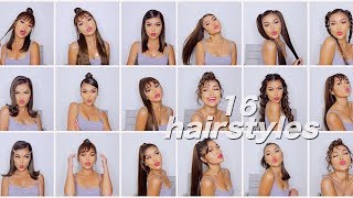 16 SIMPLE QUICK amp EASY HAIRSTYLES [upl. by Halladba]