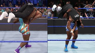 10 Finishers That Got UPGRADED In WWE 2K22 Move Comparison [upl. by Krucik779]