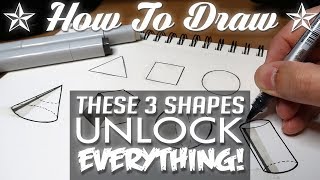 HOW TO DRAW  Basic Shapes UNLOCK EVERYTHING [upl. by Adina]